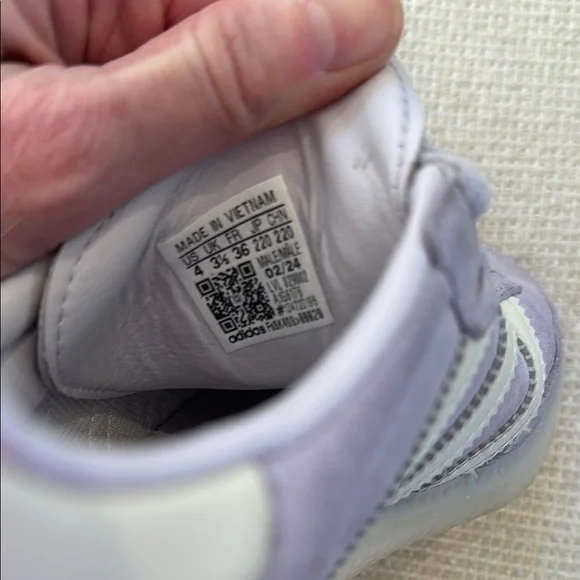 Samba- Adidas Kids Purple Suede Sneakers - Picture 6 of 10